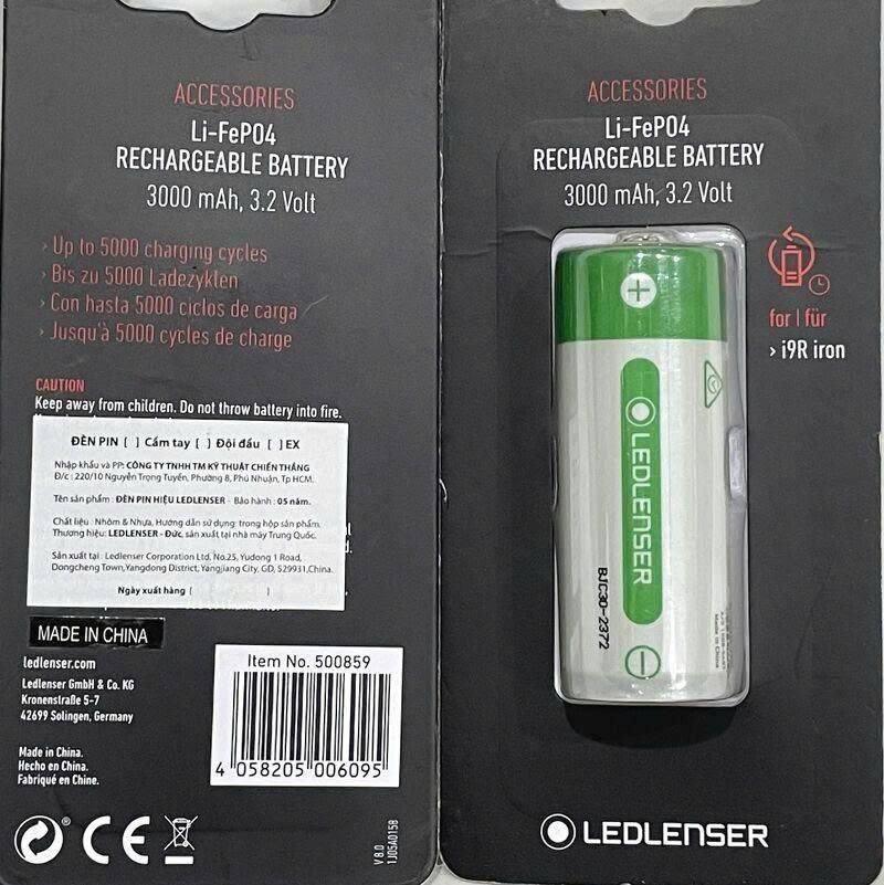 Pin sạc LEDLENSER 26650 i9RI Li-FePo4 dung lượng 3000mAh