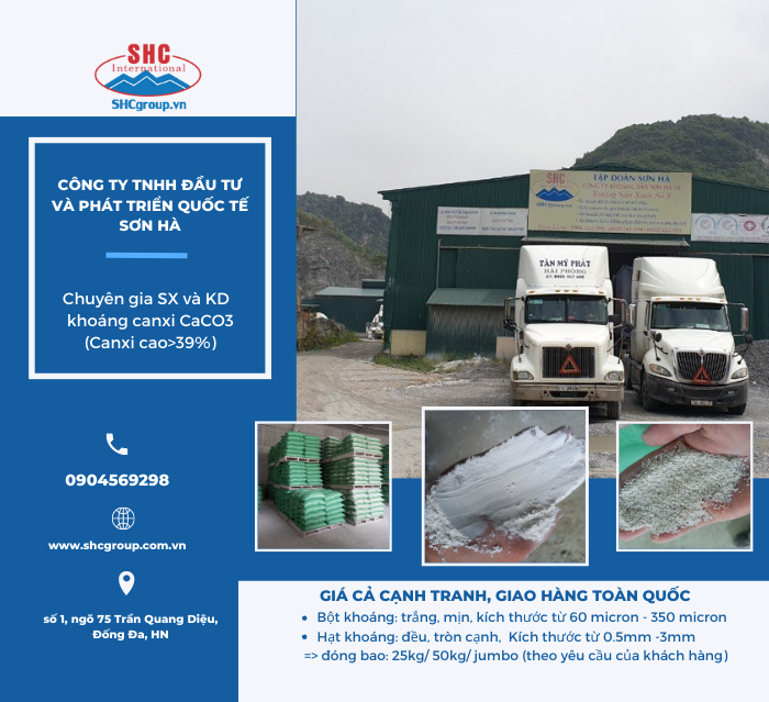 NHÀ MÁY SẢN XUẤT KHOÁNG CANXI ĐẠT CHUẨN CHẤT LƯỢNG