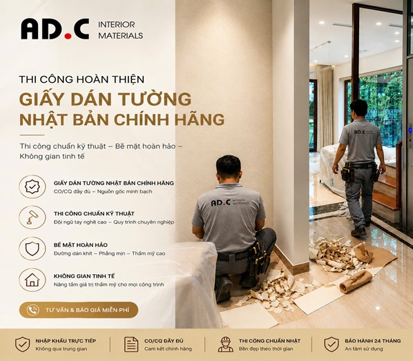 GIẤY DÁN TƯỜNG NHẬT BẢN: BẢNG GIÁ VÀ CÁCH TÍNH CHI PHÍ