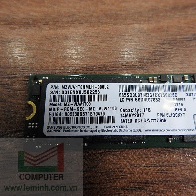 Ổ cứng SSD M2-PCIe 1TB Samsung PM981 NVMe 2280 (1khe)