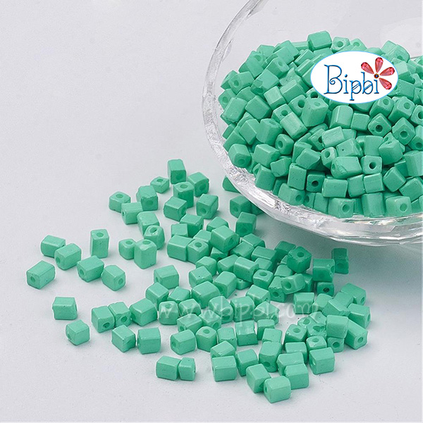 Hạt cườm vuông màu xanh turquoise