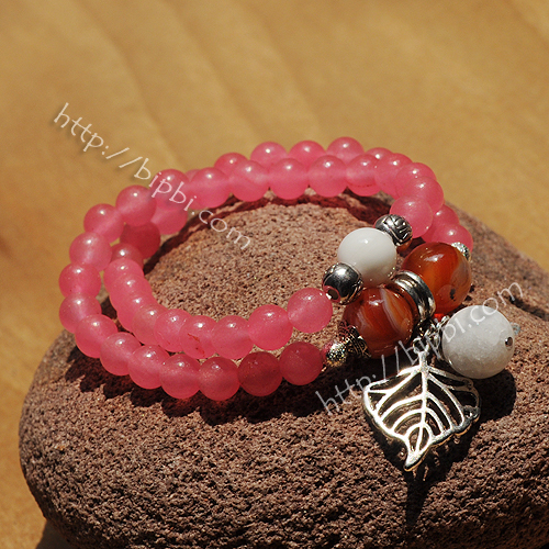 VTD 710 - Chuỗi mala jade hồng rực rỡ