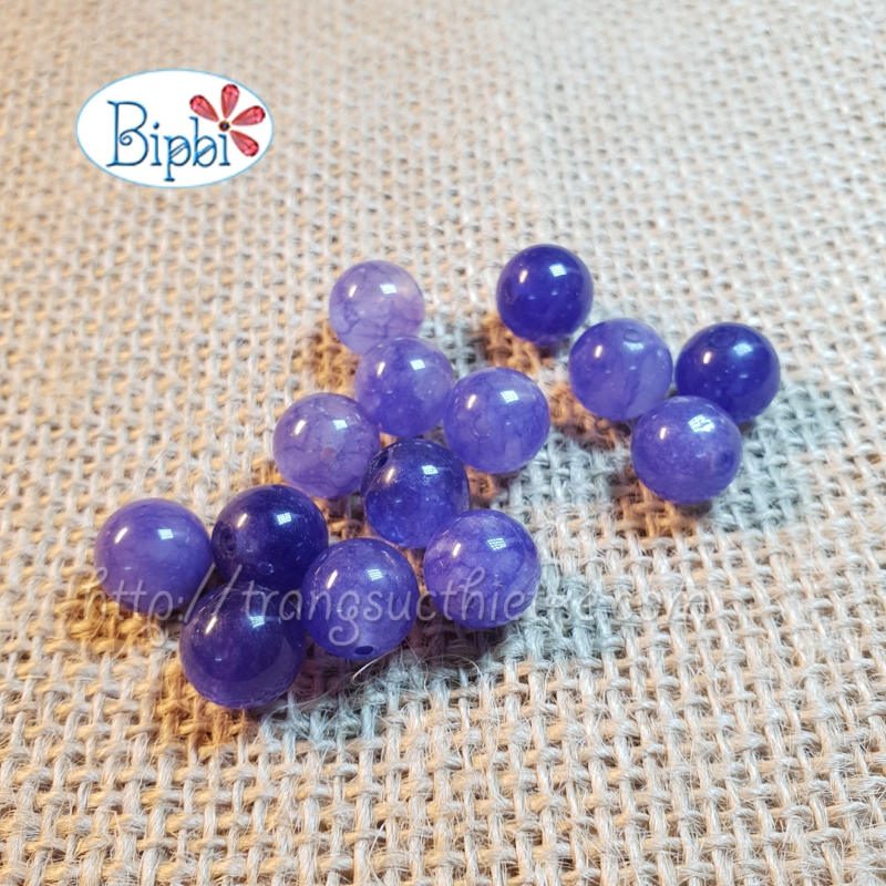 Ngọc màu tím amethyst size hạt 10mm