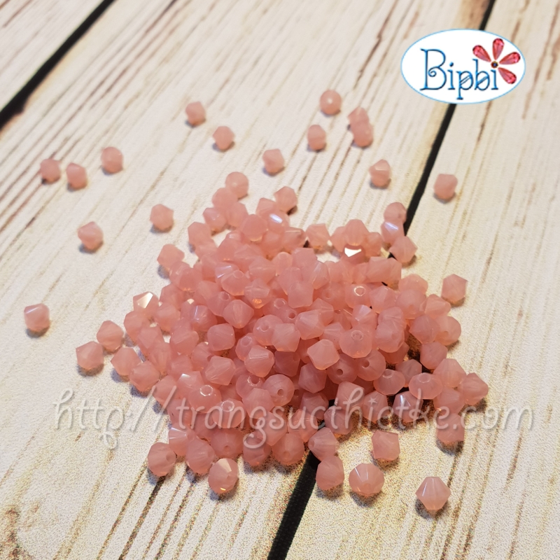 Hạt pha lê Tiệp màu hồng dâu (rose opal)