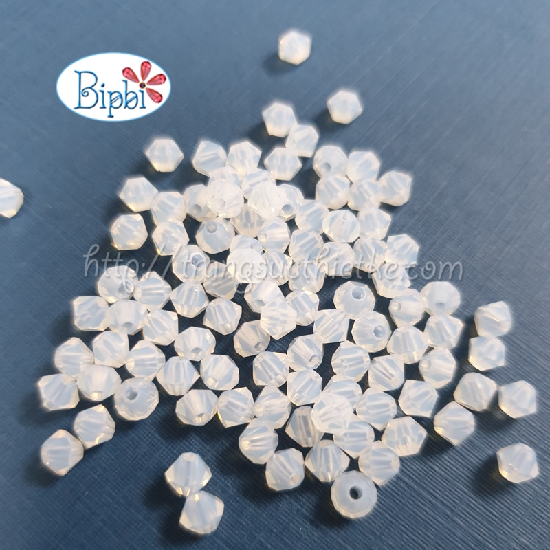 Pha lê Tiệp 4mm trắng opal