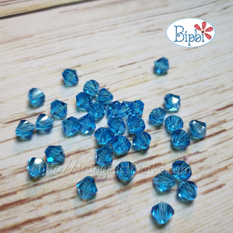 Pha lê Tiệp 6mm màu xanh dương