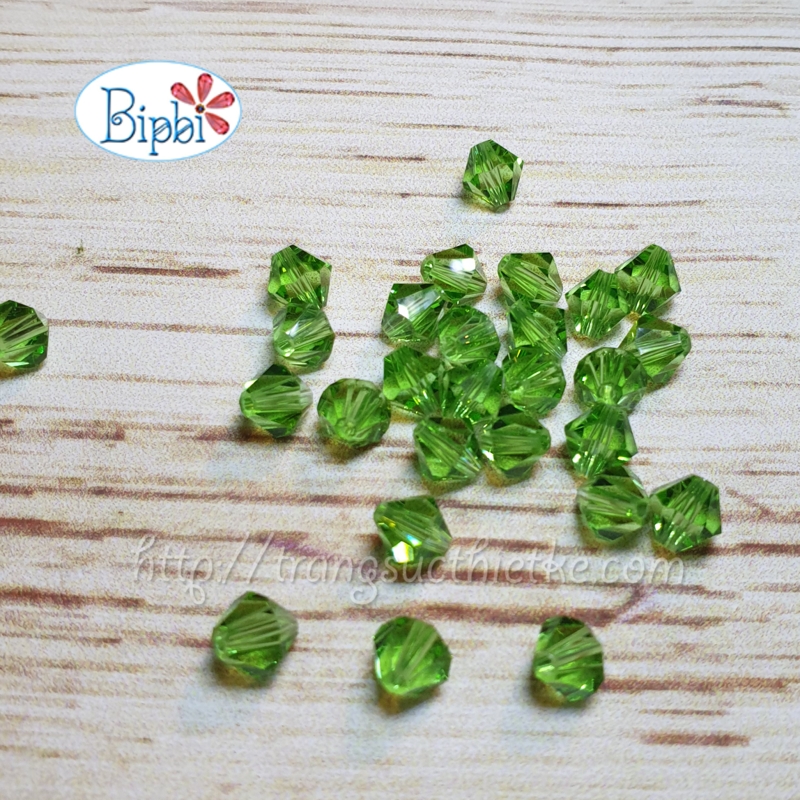 Pha lê Tiệp 5301 6mm màu xanh lime green