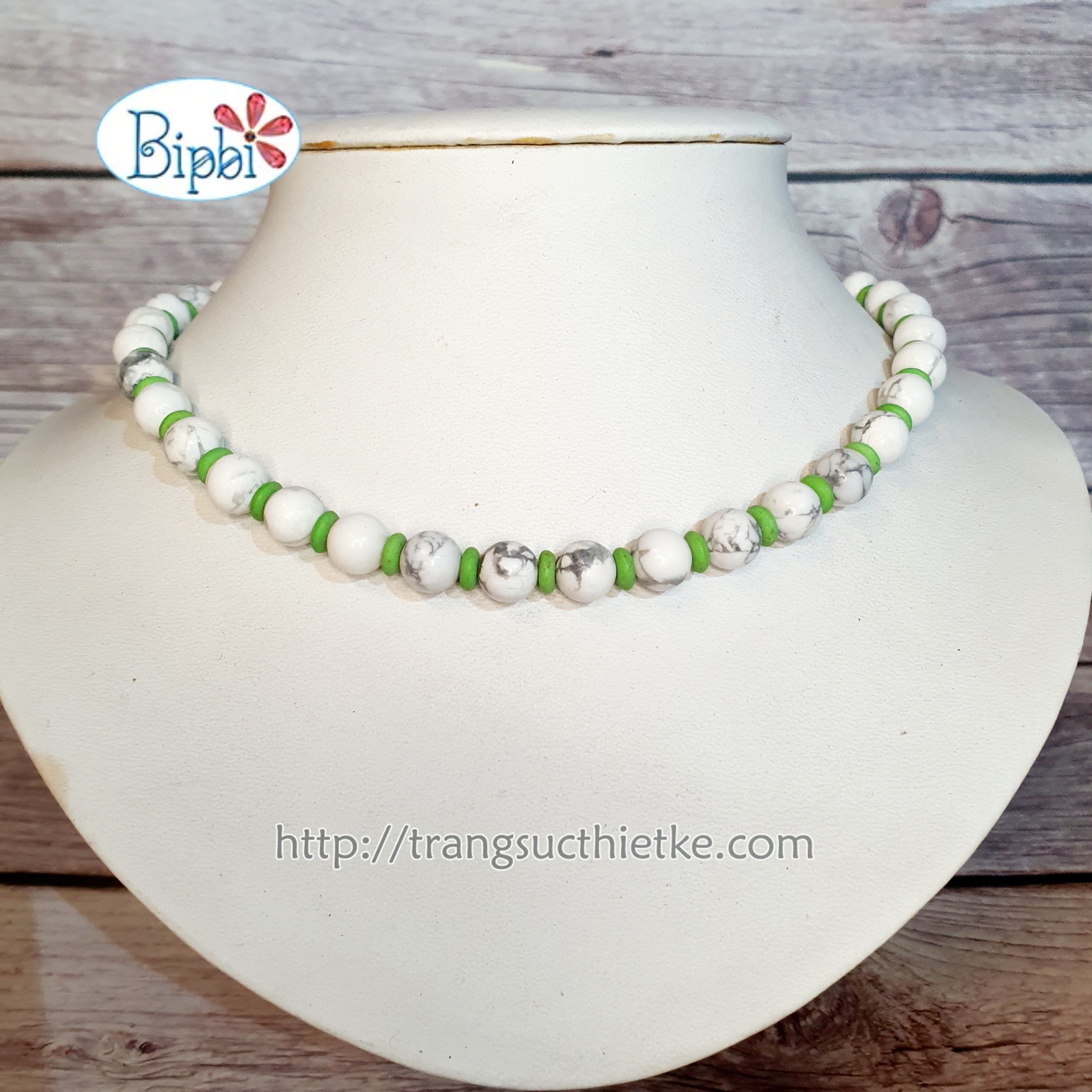 VCD 210 - Vòng cổ đá howlite