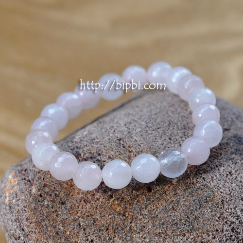 VTD 612 - Vòng tay thạch anh hồng giác cạnh
