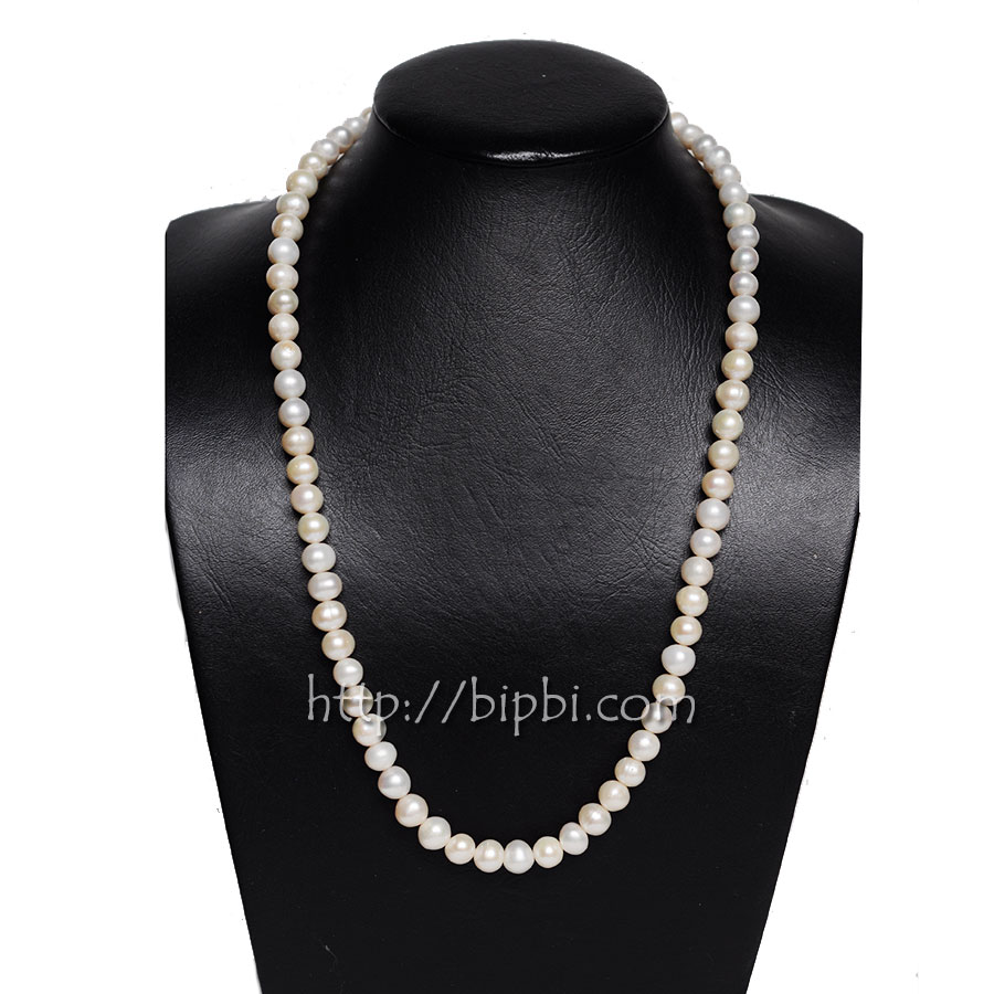 VCT 126 - Vòng cổ ngọc trai thiên nhiên trắng