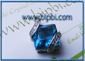 SP 067 - Mặt dây bạc xanh topaz