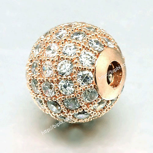 PL 150 - Hạt đá CZ xi vàng 14k rose gold