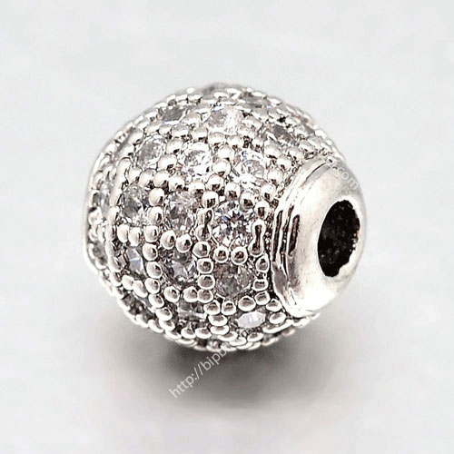 PL 151 - Hạt đá CZ xi vàng trắng 14k