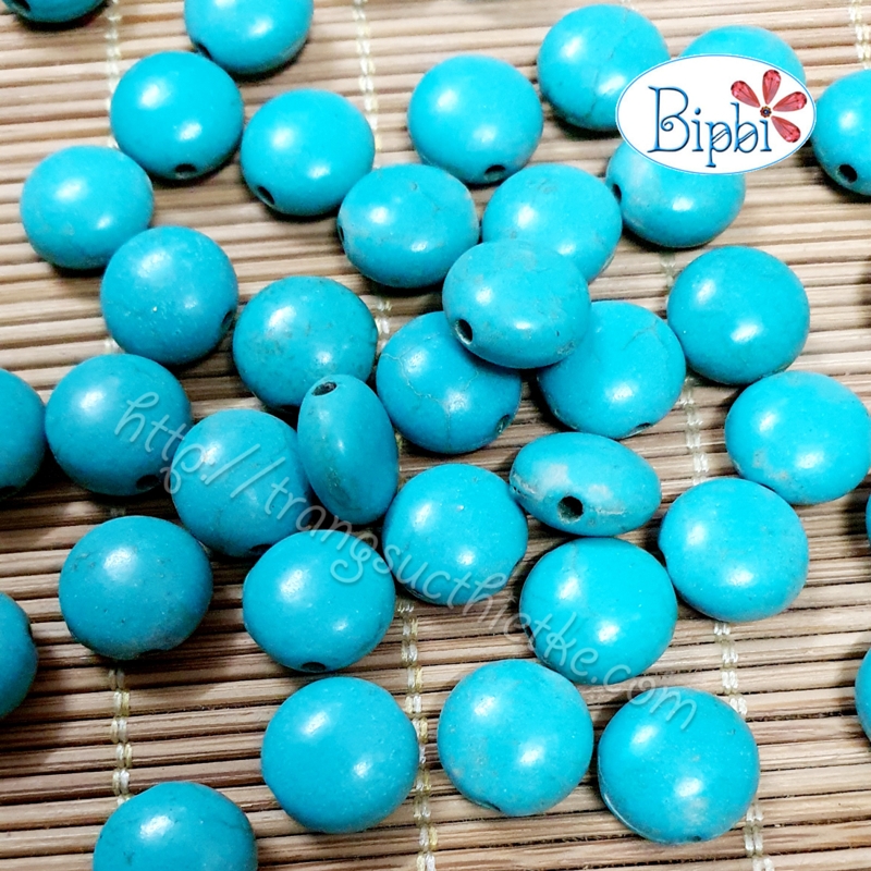 Copy of Đá turquoise 10mm tròn dẹt