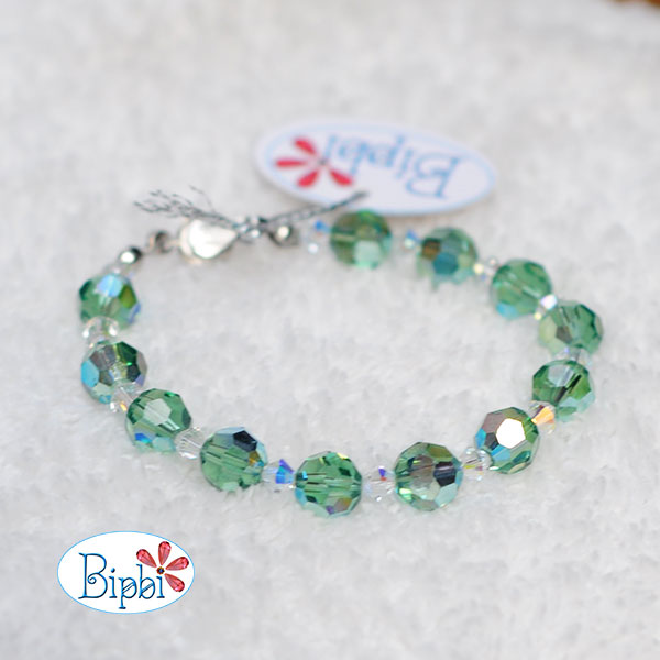 VTP 612 - Vòng tay pha lê Swarovski xanh khói