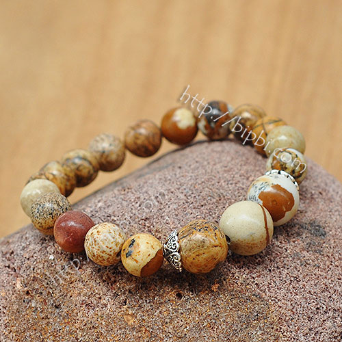 VTD 761 - Vòng tay đá picture jasper