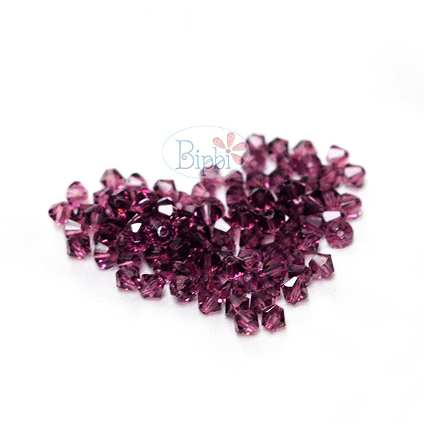 Pha lê Tiệp 4mm màu tím (amethyst)