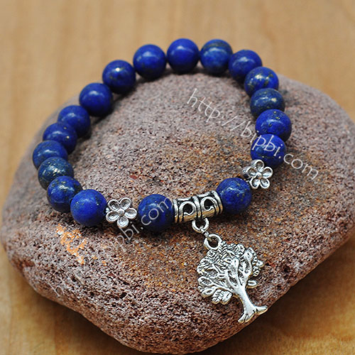 VTD 797 - Vòng tay lapis lazuli charm cây