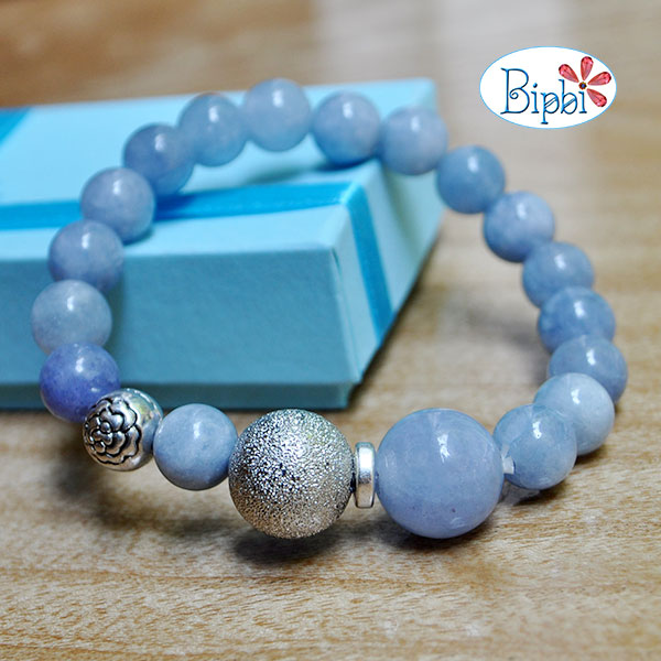 VTD 378 - Vòng tay đá aquamarine
