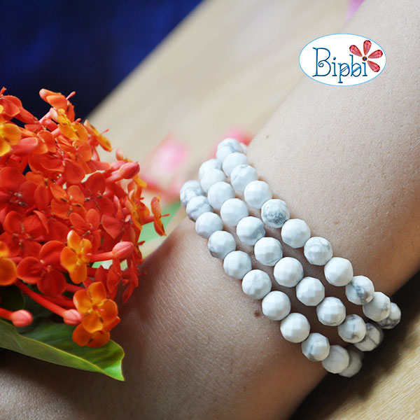 VTD 253 - Vòng tay howlite 3 tầng
