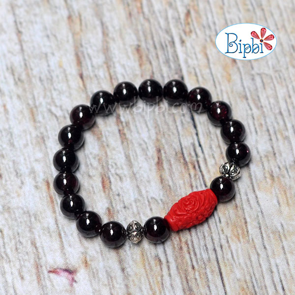 VTD 803 - Vòng tay đá garnet 8mm