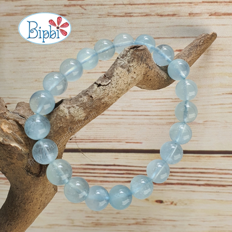 Vòng tay đá aquamarine 8mm