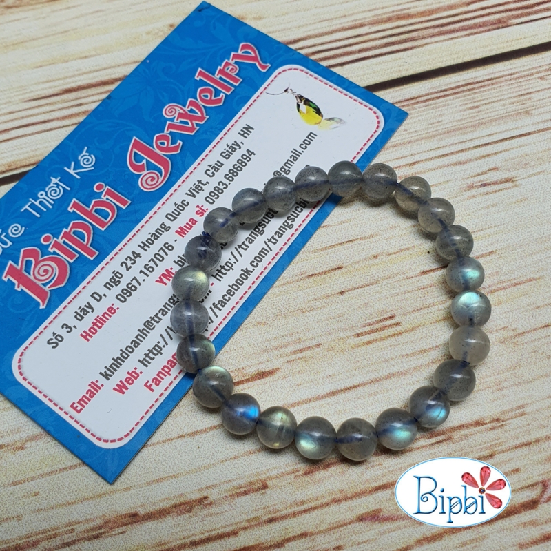Vòng tay đá labradorite 8mm