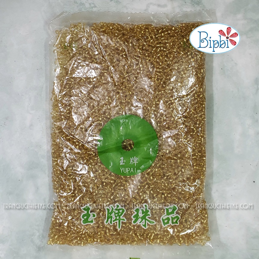 [Thanh lý] Cườm ống màu đồng vàng 450g