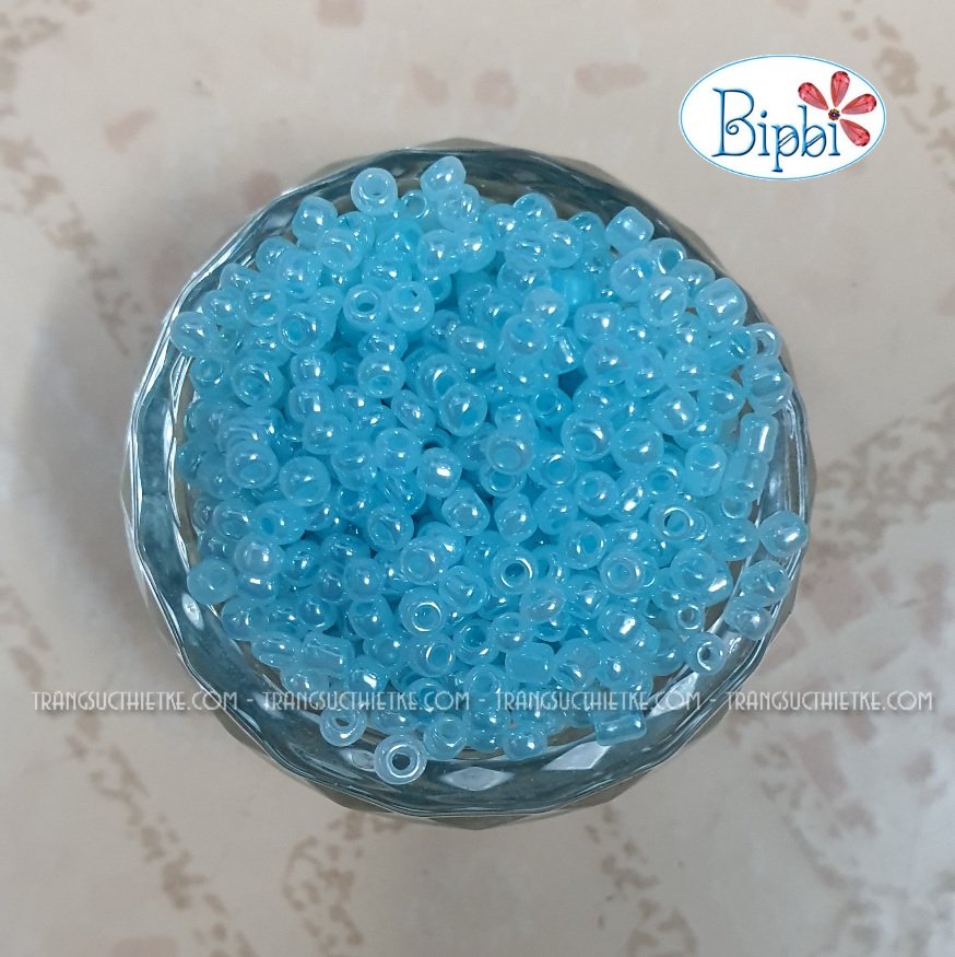 Cườm xanh ngọc ceylon 2mm