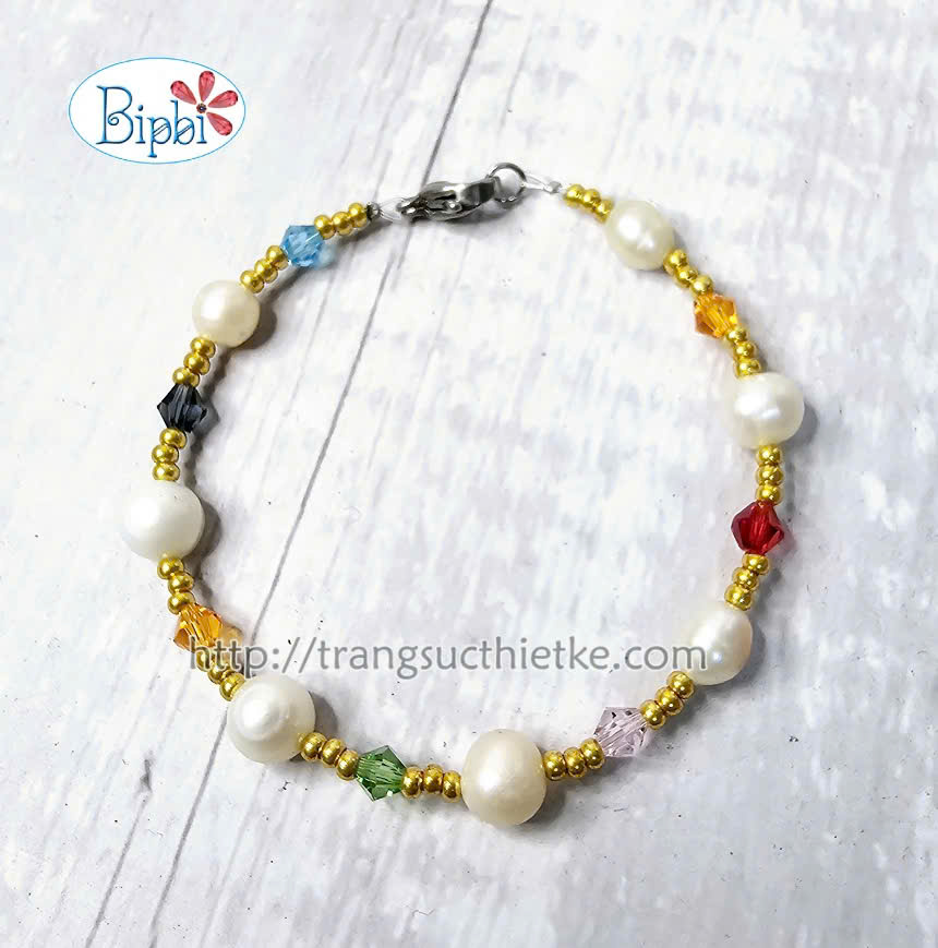 Vòng tay mix cầu vồng
