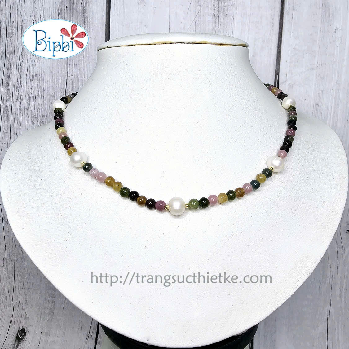 Vòng cổ đá tourmaline