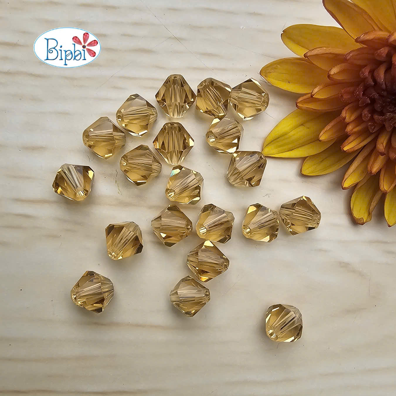 Pha lê Preciosa 6mm màu nâu đất