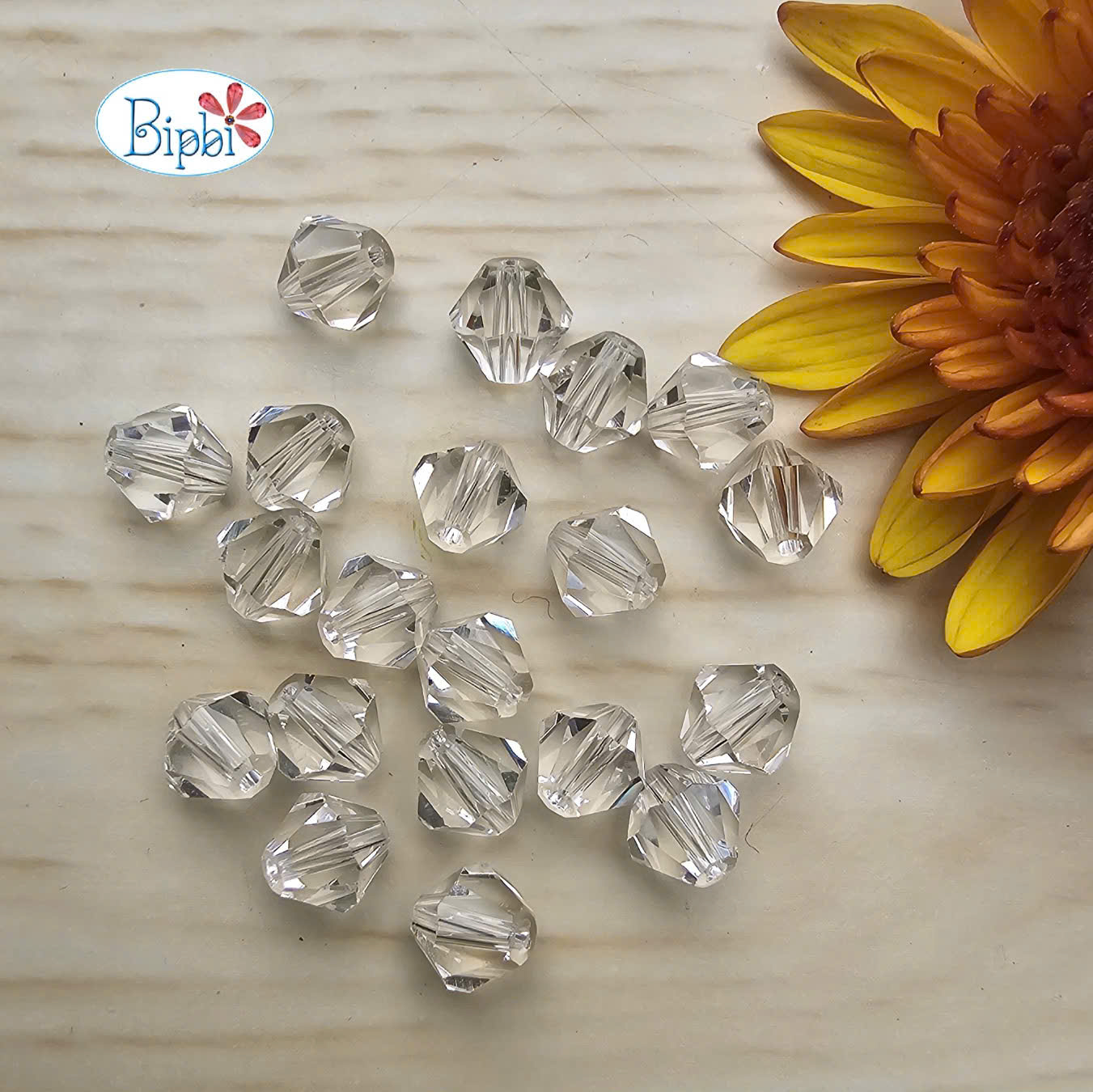 Pha lê Preciosa 6mm màu trắng trong