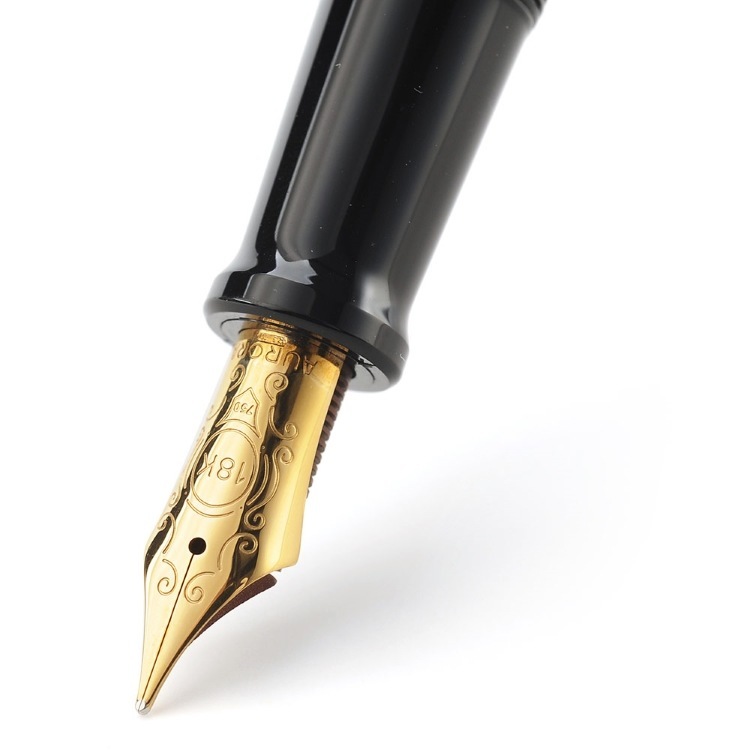 Ngòi bút máy Aurora Limited Edition Venezia Black Gold Plated