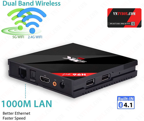 Alfawise TV Box H96 Pro Plus Ram 3GB ROM 32G thách thức siêu phẩm 2017