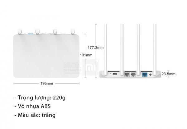 Bộ phát WIFI XIAOMI AC1200 4 ANTEN phát sóng cực mạnh