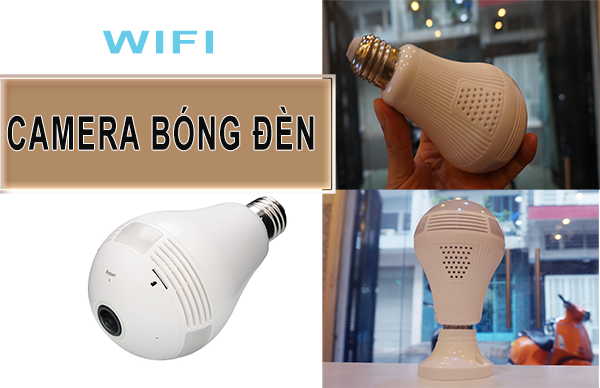 Camera Wifi hình bóng đèn ngụy trang cực tốt với góc quay 360 độ HD