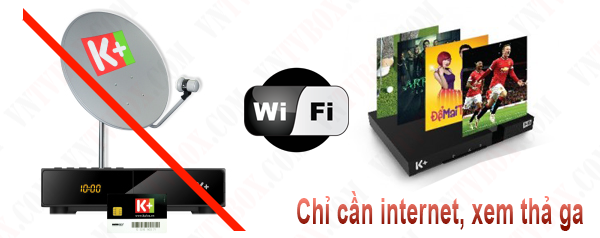 Đầu thu smart tv box của truyền hình bản quyền K+ đầy đủ kênh thể thao