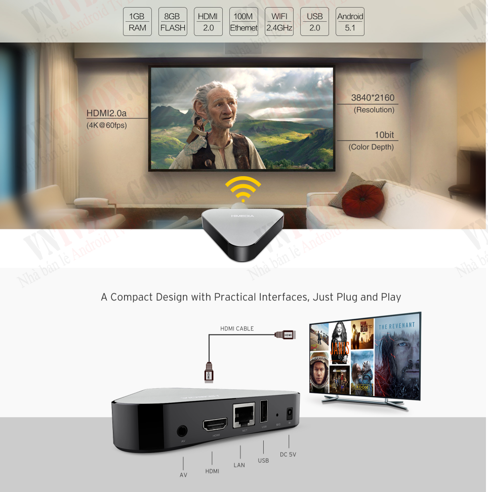 Himedia H1 sản phẩm giá rẻ nhất của hãng Himedia cấu hình vừa phải