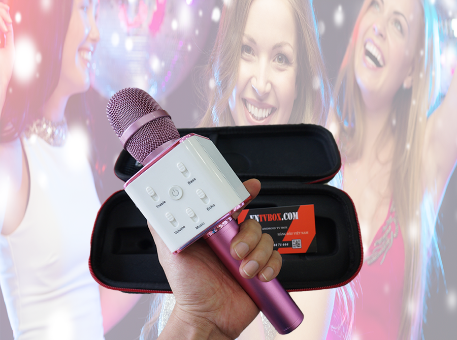 Micro Karaoke TUXUN Q7 tích hợp loa chuẩn âm thanh cực rõ