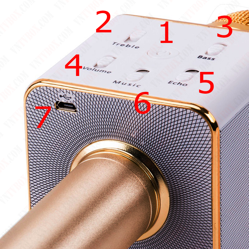 Micro Karaoke TUXUN Q7 tích hợp loa chuẩn âm thanh cực rõ