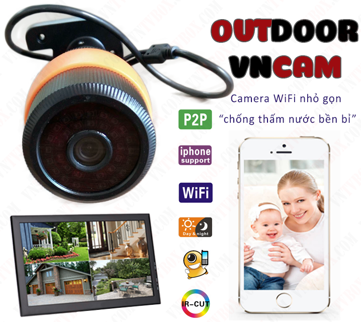 Camera ngoài trời Wifi Outdoor VNCam
