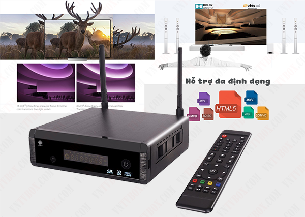 Realtek RTD 1295 đầu HD chuyên nghiệp chơi 4K 3D chuyên ổ cứng SATA