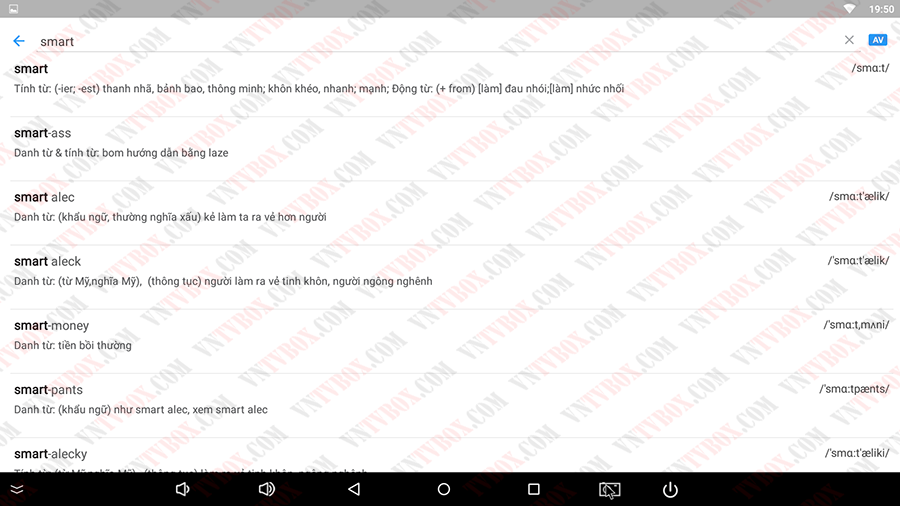 Từ điển Anh Việt tốt nhất cho TV box Laban Dictionary