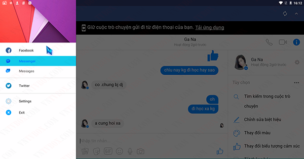 Ứng dụng chat chít cập nhật facebook twitter 3 trong 1 siêu gọn nhẹ