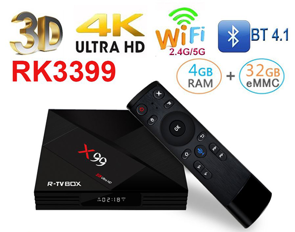X99 Android TV Box cấu hình đỉnh ram 4GB hỗ trợ gắn SIM