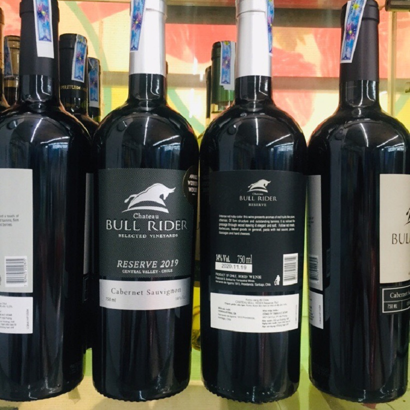Rượu vang đỏ Chateau Bull Rider Reserve 2019-Chile, 2019 (750ml, 14%) Siêu thị Đức Thành