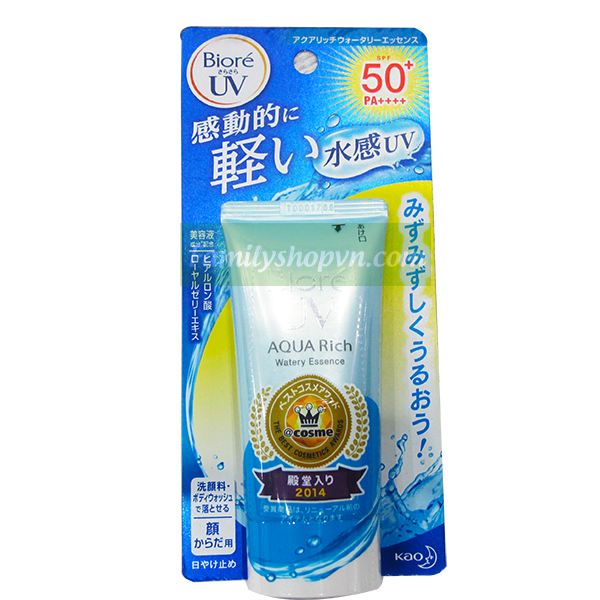 Kem chống nắng Bioré UV Aqua Rich Watery Essence SPF 50+/ PA++++