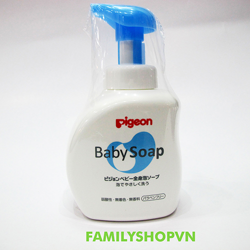 sữa tắm gội cho bé pigeon baby soap