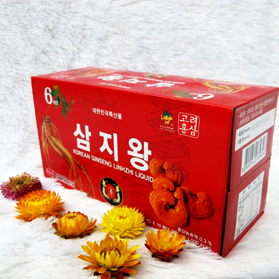 Nước hồng sâm linh chi KGS hộp 10 chai